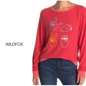 Wildfox Sign-language LOVE pullover